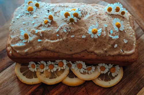 Lemon Poppy Seed Bread with Vegan Chamomile Frosting blog image